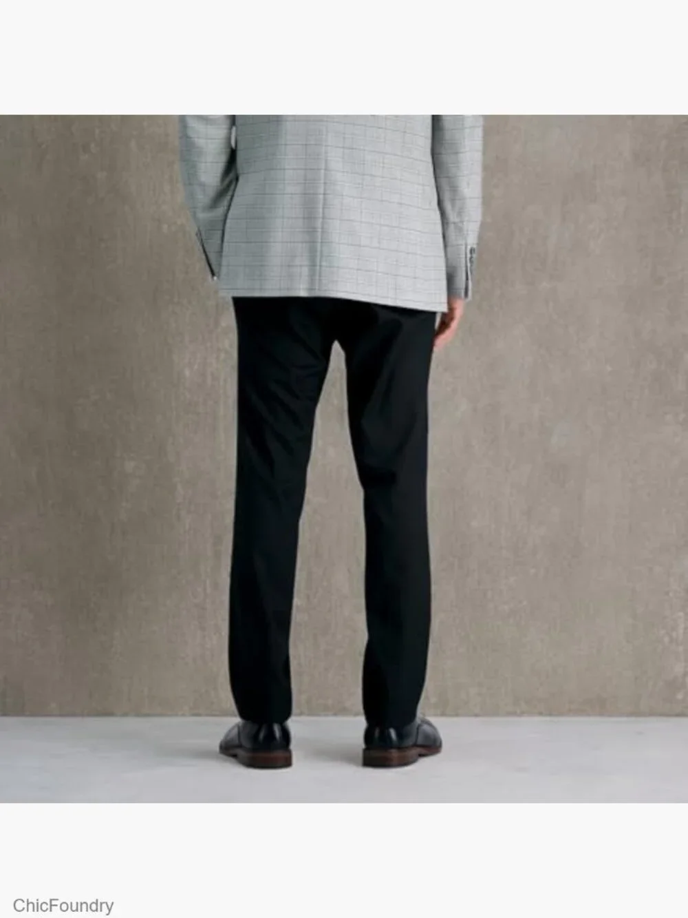 Slim Fit Flat Front Dress Pants with Flex Waistband